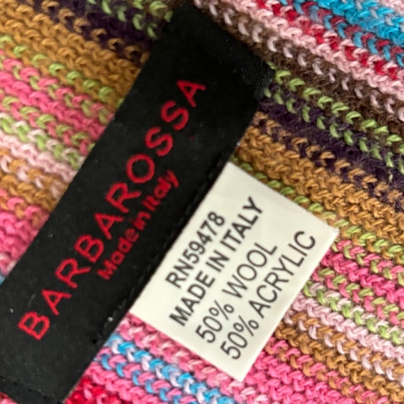 Barbarossa striped wool blend scarf - Picture 10 of 11